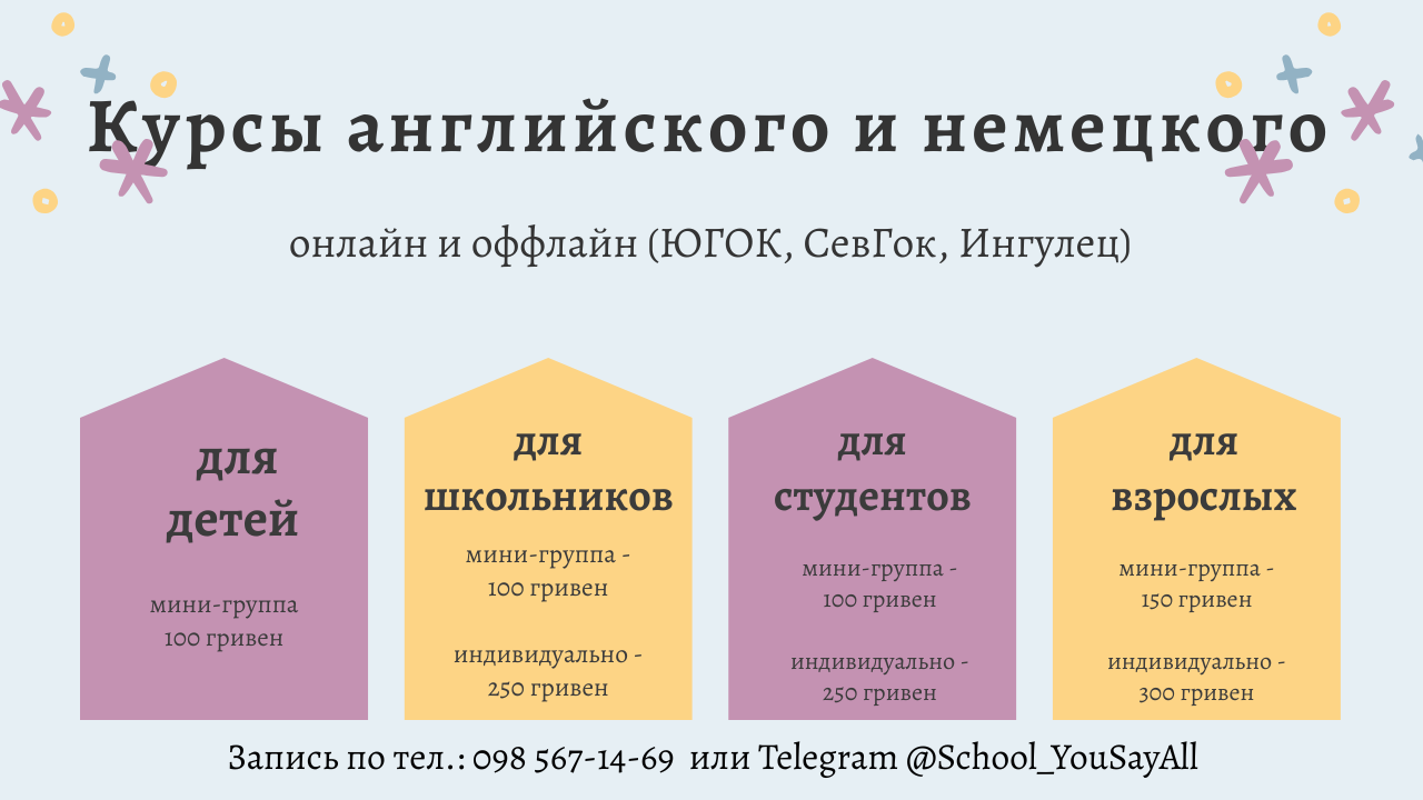 английский и немецкий югок севгок ингулец
